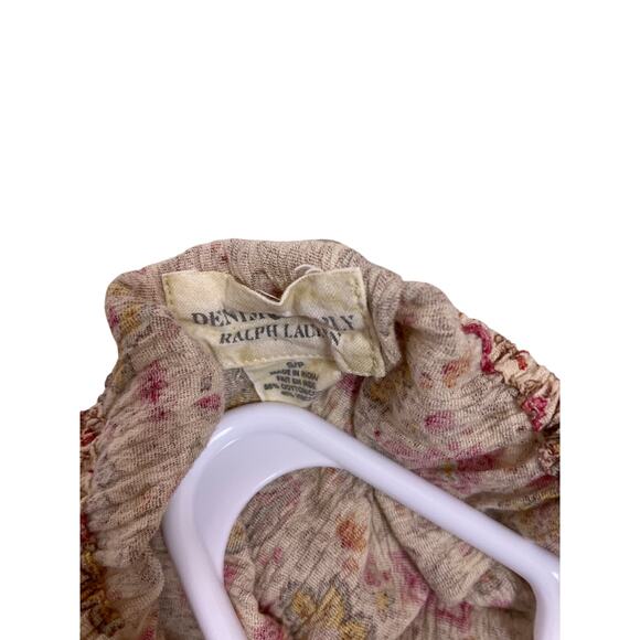 Denim & Supply Ralph Lauren Floral Boho Blouse Women’s Small | Tassel Detail Top - Picture 2 of 5